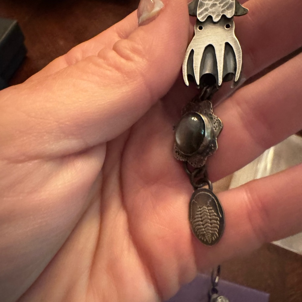 Sterling Silver Vampire Squid Dangle Earrings - image 8